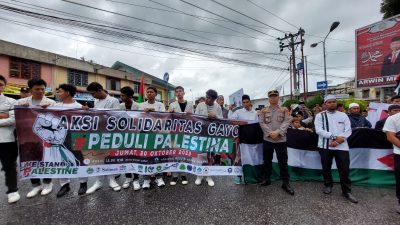 Ratusan Massa Aksi Dukung Palestina di Aceh Tengah