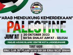 Klaim Turunkan 5 Ribu Massa ARAB Gelar Aksi Dukung Kemerdekaan Palestina di Lhokseumawe