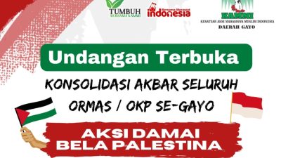 Besok Ratusan Massa akan Gelar Aksi Bela Palestina di Aceh Tengah