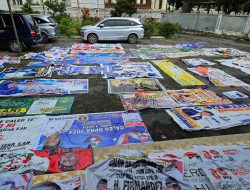 Panwaslih Aceh Tengah Bersihkan APK yang Melanggar