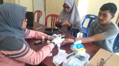 Posbindu Paya Tumpi Baru Lakukan Tes Kesehatan Calon Anggota KPPS