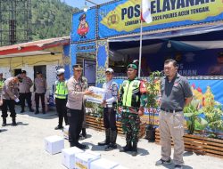 Kapolres Dampingi Tim Supervisi Polda Aceh Cek Pos Pengamanan Lebaran di Aceh Tengah