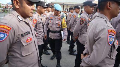 Kabag Ops Pimpin Apel Kesiapan Personel Pengamanan Unjuk Rasa Di DPRK Aceh Tengah