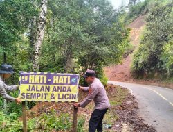 Patroli Daerah Rawan Bencana Alam Dan Rawan Kecelakaan, Kapolsek Linge Himbau Pengguna Jalan Hati Hati