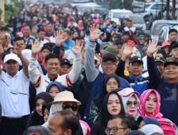 Ribuan Warga Kota Takengon Meriahkan Gerak Jalan Santai HUT Bhayangkara Ke-78