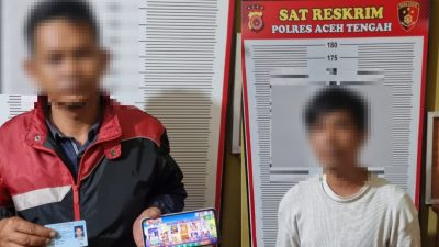 Main Judi Online Slot, Dua Warga di Aceh Tengah Ditangkap Polisi