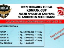 Pertama di Aceh Tengah, Turnamen Futsal Antar Aparatur Kampung Digelar, Total Hadiah 30 Juta