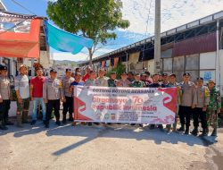 Sinergitas TNI – POLRI Dan Pihak Terkait Gelar Gotong Royong Sambut HUT RI Ke-79