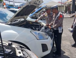 Jelang PON XXI Aceh-Sumut 2024, Polres Aceh Tengah Cek Kendaraan Dinas