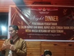 Bardan Sahidi – Karimansyah, Pasangan Bakal Calon Kepala Daerah Pertama Daftar ke KIP Aceh Tengah