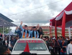 Diiringi Ribuan Massa, Tagore Abubakar – Armia Daftar ke KIP Bener Meriah