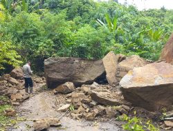 Lagi, Longsor Terjadi di Jalan Uning-Pamar Aceh Tengah, Polisi dan TNI Lakukan Penanganan