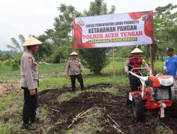 Dukung Asta Cita Presiden RI, Polres Aceh Tengah Buka dan Manfaatkan 20 Hektare Lahan Produktif