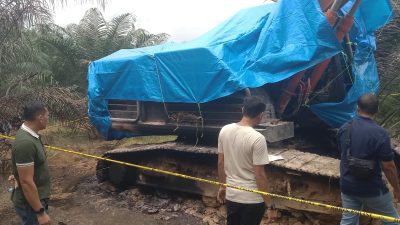 Satu Unit Ekskavator Milik Perusahaan Kelapa Sawit Terbakar di Aceh Utara, Penyebab Belum Diketahui